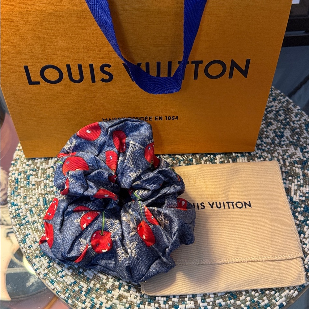LV x TM Denim Cerices Scrunchie